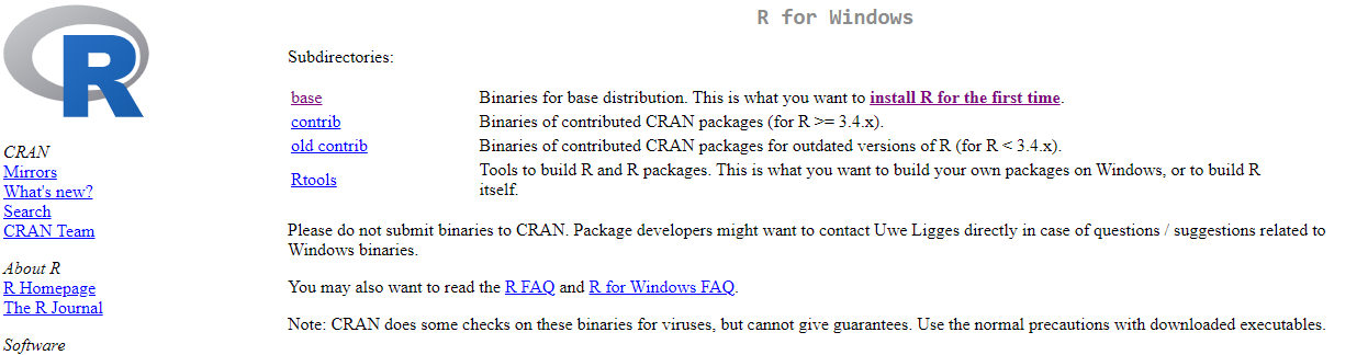 Dirigirse a Install R for firt time